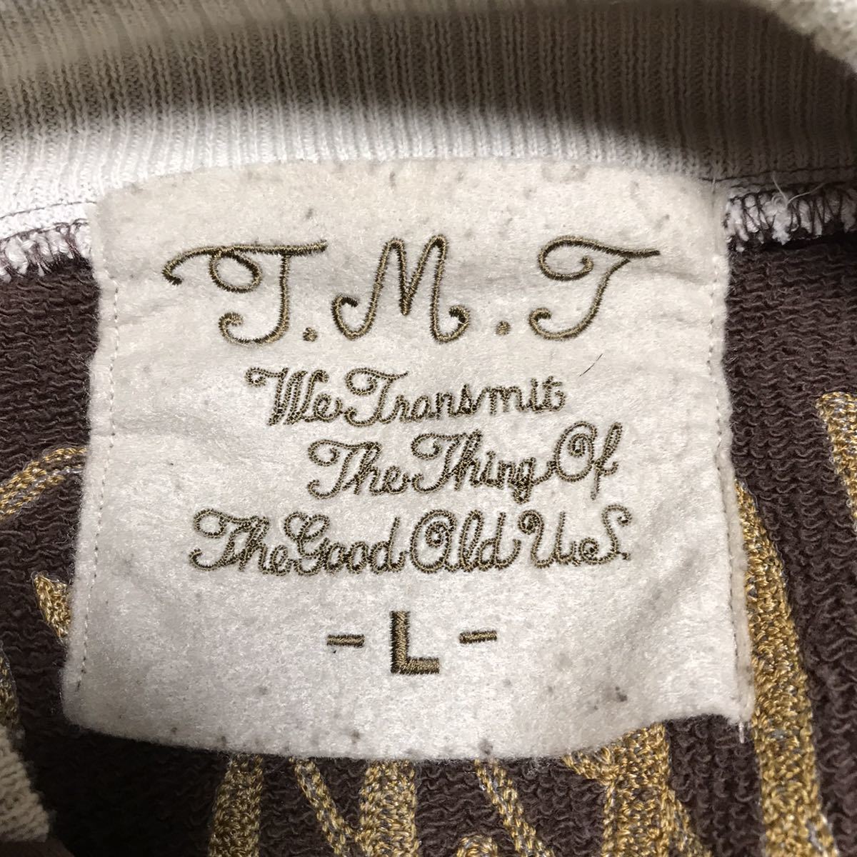 TMT コットン スタジャン L ブラウン 刺繍 ワッペン アワード 