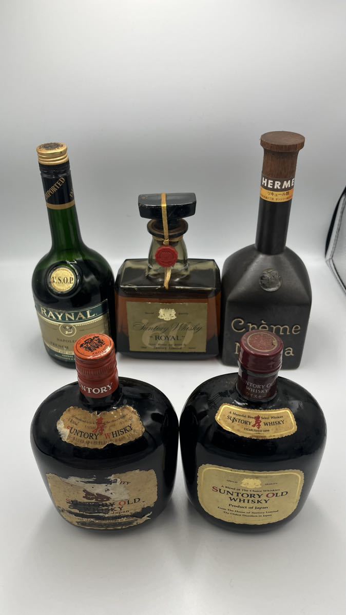 古酒 未開栓 おまとめ売り SUNTORY サントリー OLD オールド ウィスキー WHISKY RAYNAL ROYAL ローヤル creme de moka