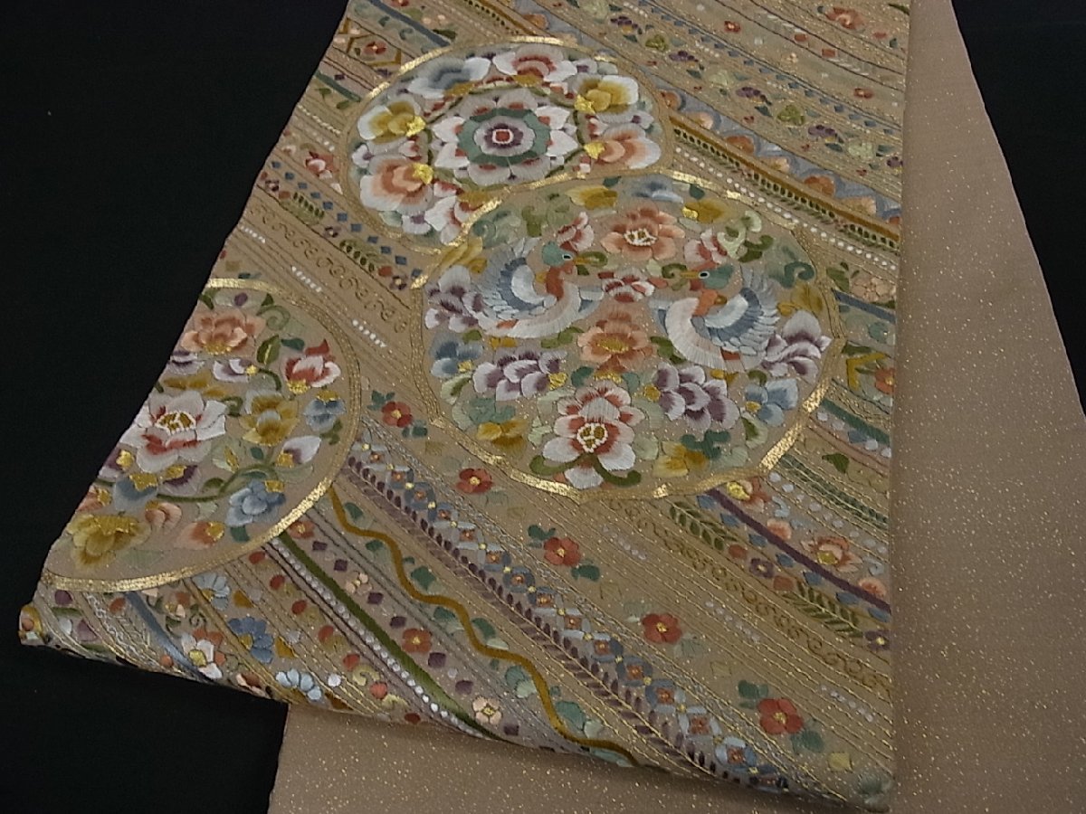 花美人□極上 花美人□極上 六通柄袋帯 総相良刺繍 蜀江