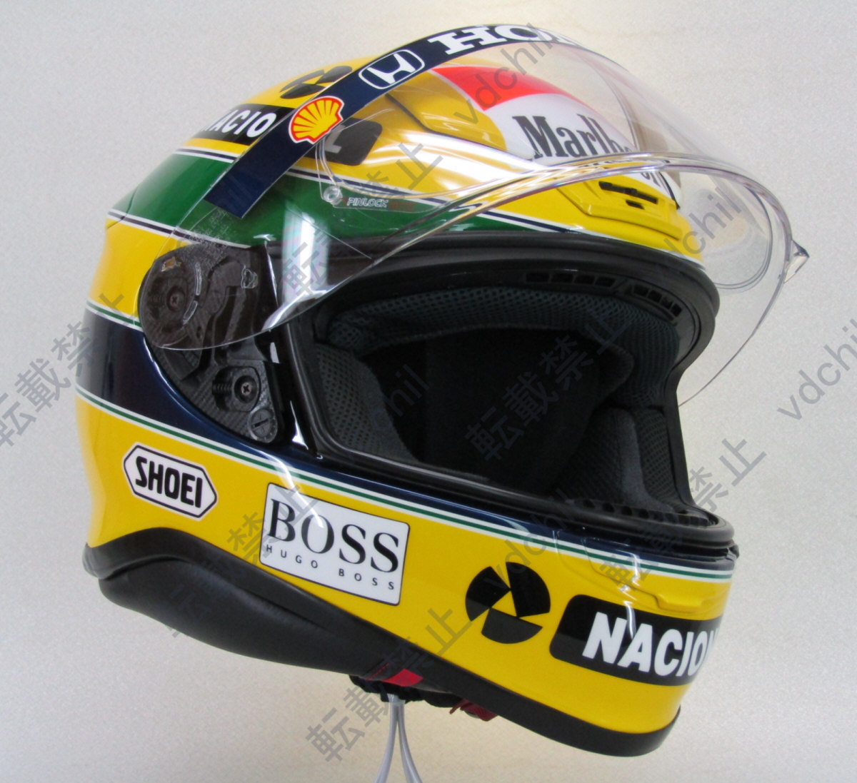 アイルトン・セナ レプリカヘルメット SHOEI Z-7 Lサイズ 内装新品