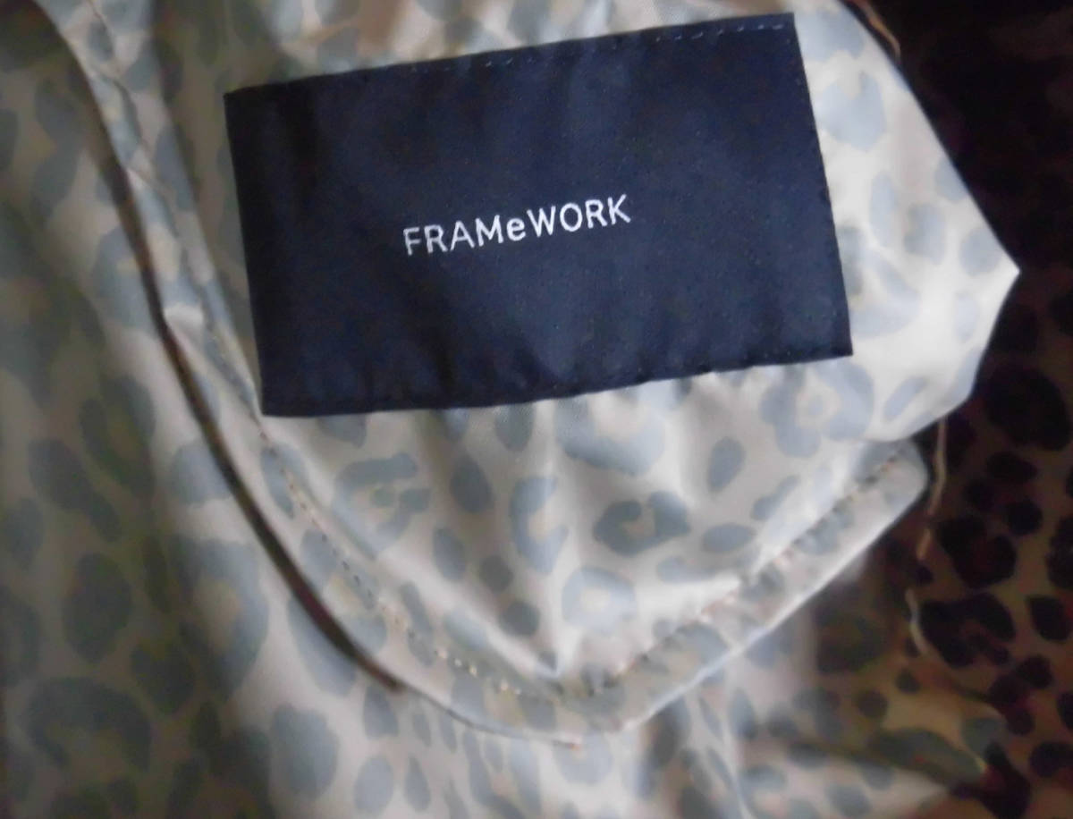 ◆新品 定価35,200円 FRAMeWORK フレームワーク 20AW レオパード ナイロンパーカー ジャケット 36