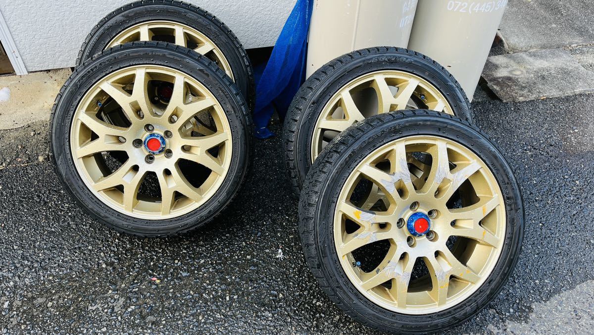 215/45R17スタッドレスタイヤホイール4本セット ジャンク】17インチ 