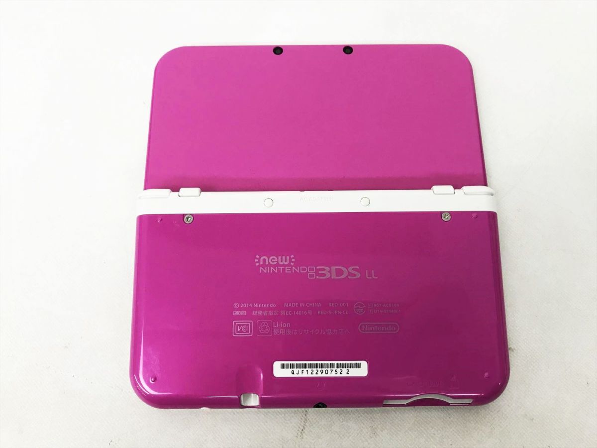 1円】Newニンテンドー3DSLL 本体 ピンク/ホワイト 任天堂 RED-001 動作 