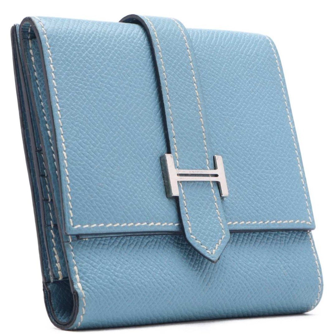 1円超美品☆エルメス☆ベアンレクトベルソ エプソン 2つ折りコンパクト  