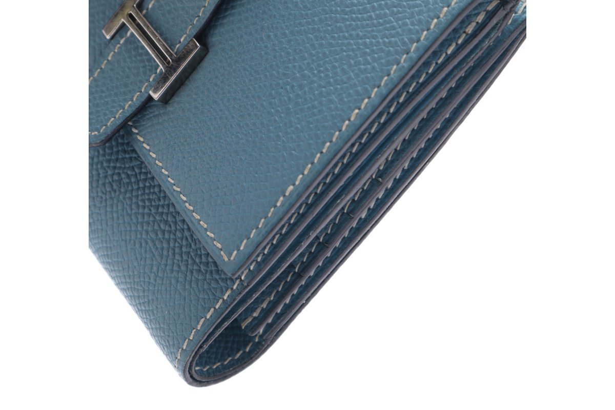 1円超美品☆エルメス☆ベアンレクトベルソ エプソン 2つ折りコンパクト  