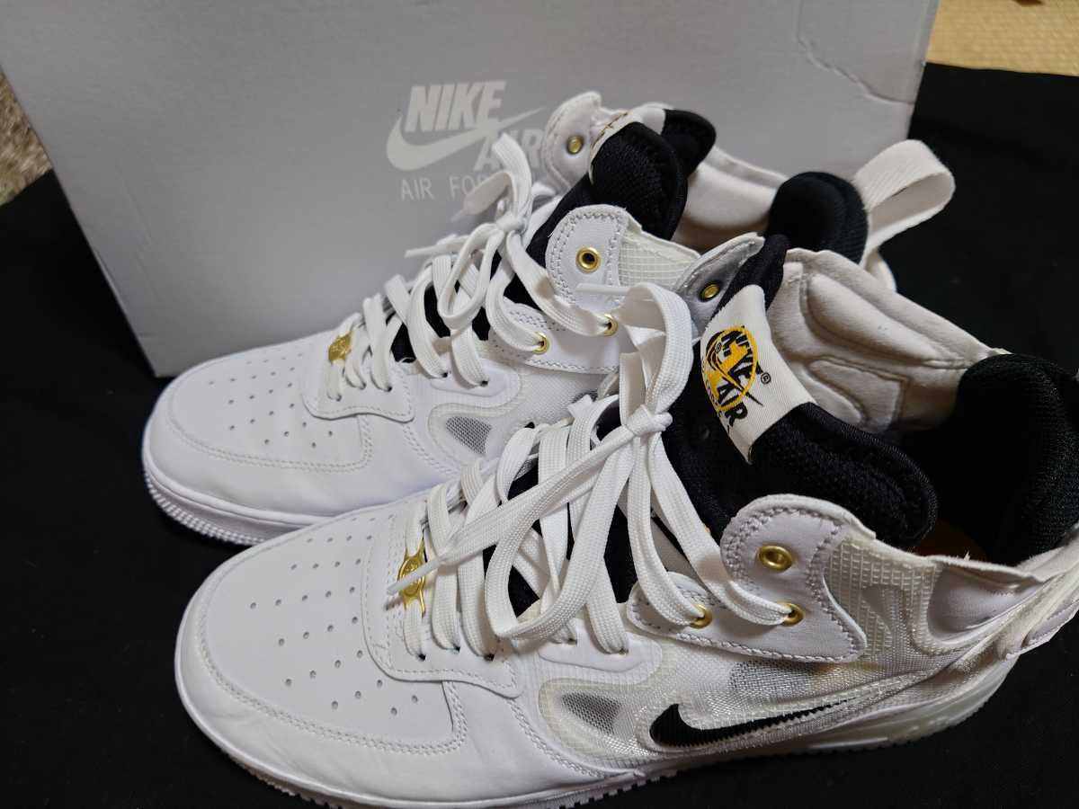 美品】NIKE/ナイキ AIR FORCE 1 REACT MID 40th/White エアフォース1 