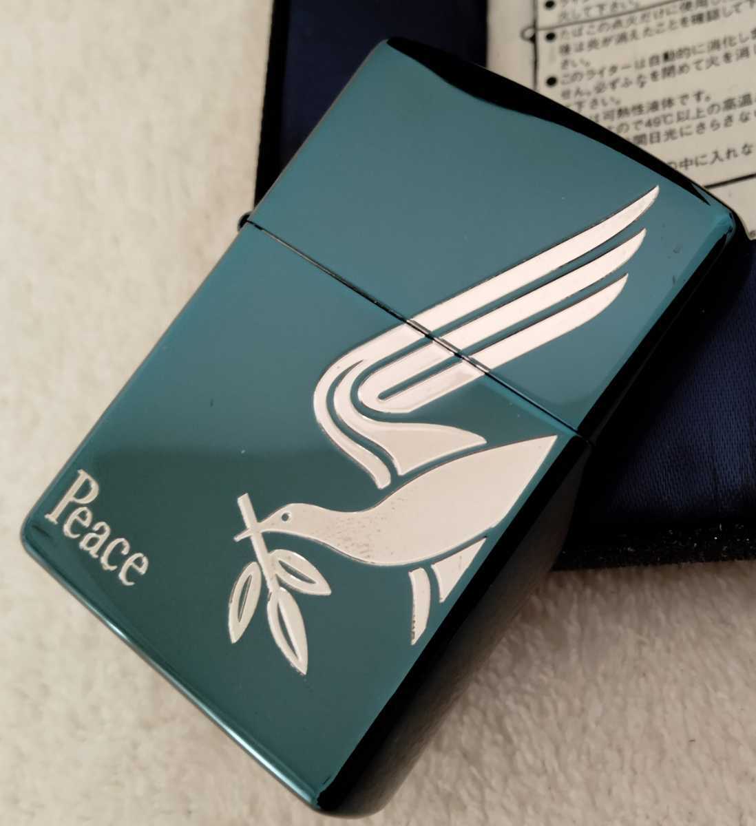 未使用 ZIPPO Peace ピース ブルーチタン 1995年5月製 懸賞 非売品 未使用 ZIPPO Peace ピース ブルーチタン 1995年5月製 懸賞 非売品