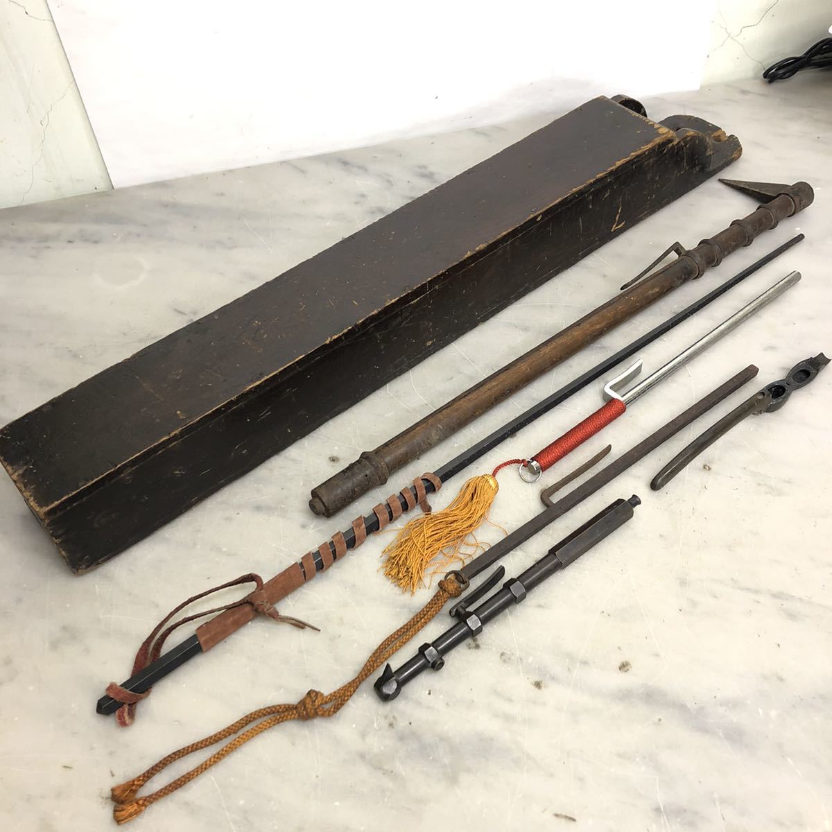 鳶口 十手 とび口 火消し道具 骨董 古物 時代もの 江戸時代 当時もの 古物