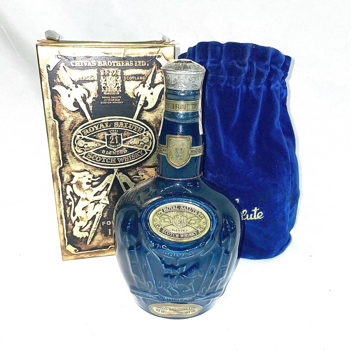 21年 ロイヤルサルート SALUTE ROYAL 未開栓 赤 未開栓ROYAL 700ml 青 古酒