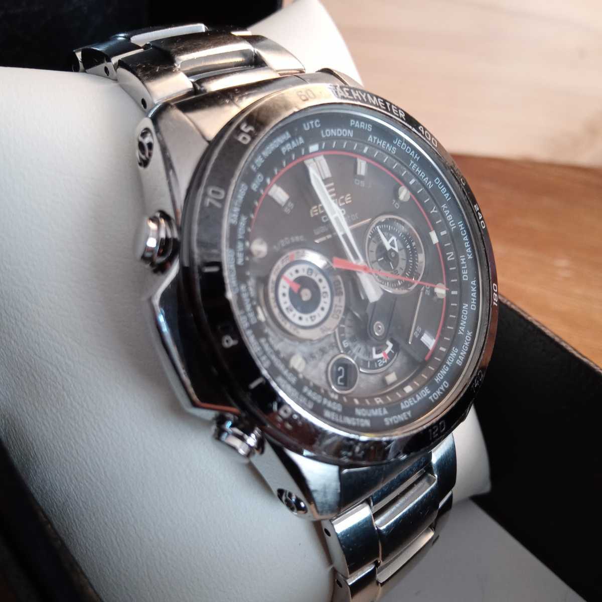 美品　EQW-M1000D 電波ソーラー カシオ　タフソーラー エディフィス 電波ソーラー】EDIFICE「EQW-M1000D」CASIO マルチバンド6 タフ
