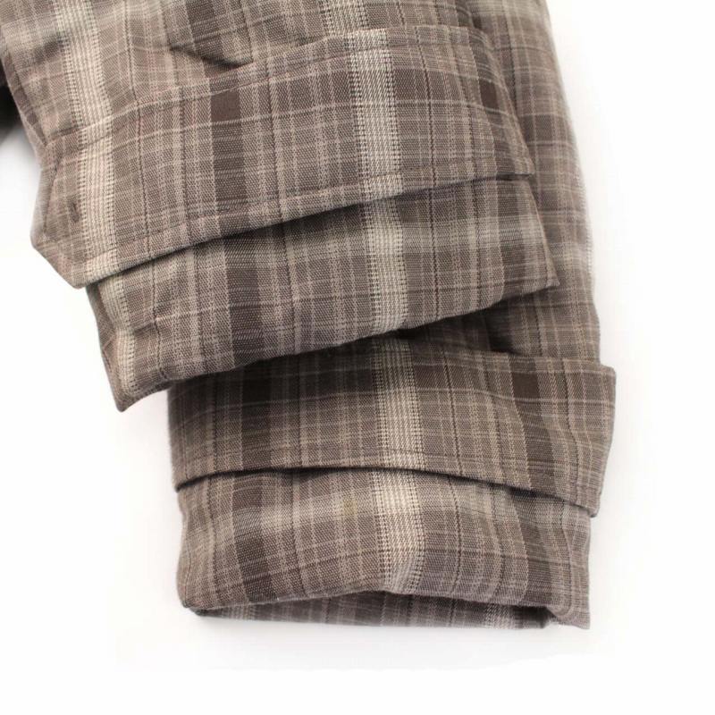 ミラオーウェン Mila Owen 20AW ダウンコート ノーカラー チェック 