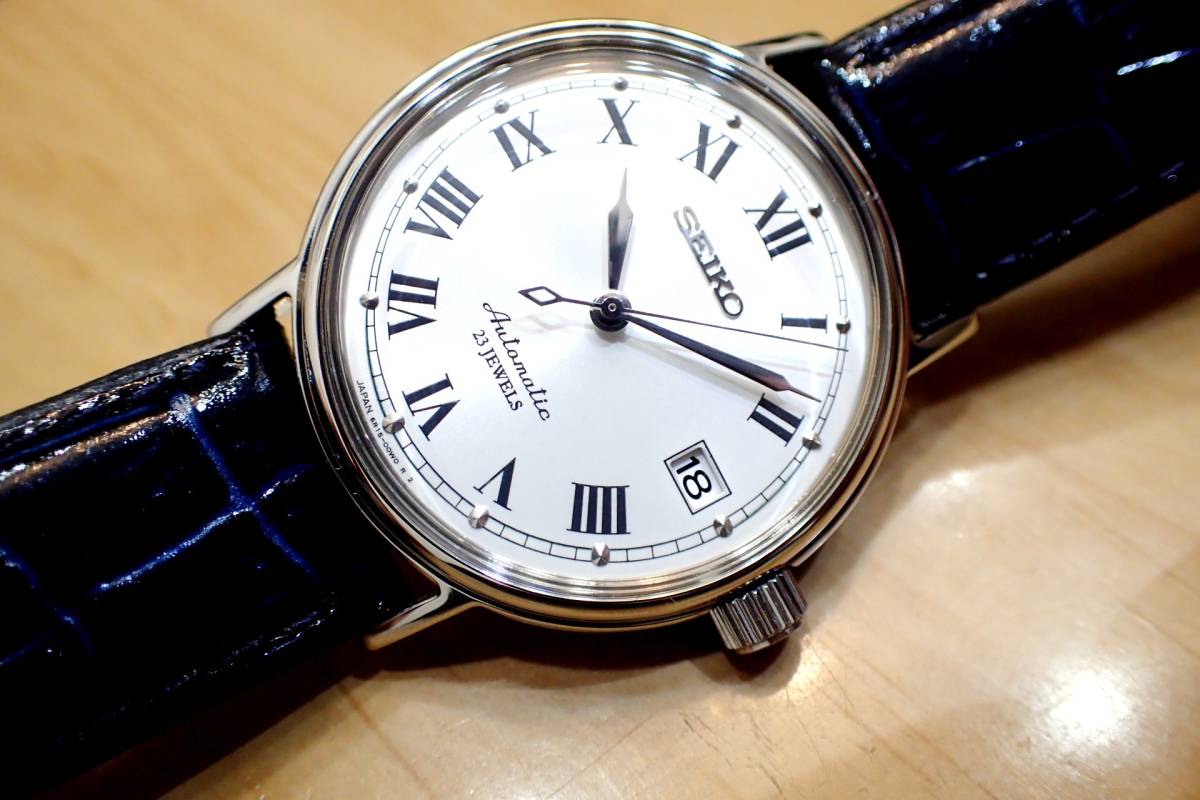 動作品/美品 ◇セイコー/SEIKO メカニカル SARB043 ◇白ローマン 6R15 