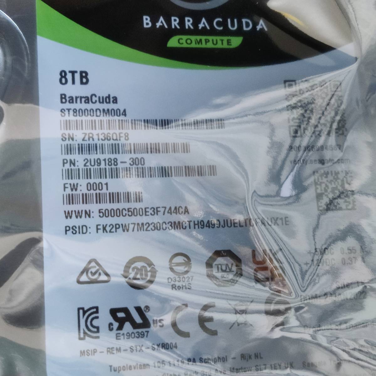 136QF8】SEAGATE BarraCuda ST8000DM004 HDD 8TB 修理交換品 Seagate 136QF8】SEAGATE BarraCuda ST8000DM004 HDD 8TB 修理交換品 Seagate