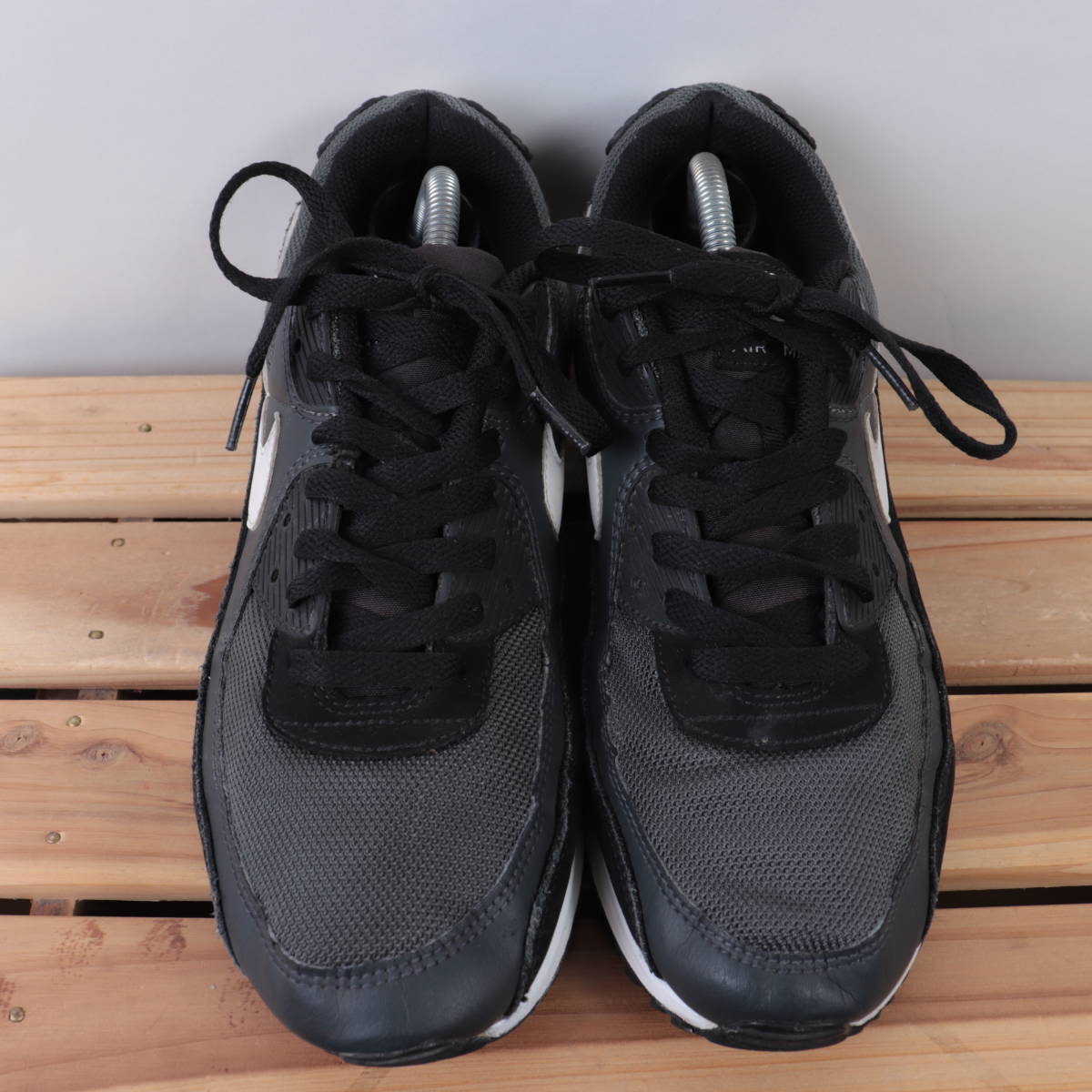 z1198 ナイキ エアマックス90 US9.5 27.5cm/黒 ブラック 白 NIKE AIR