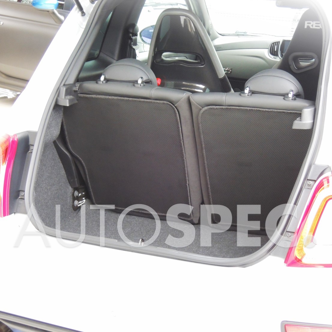 FIAT　ABARTH　500　595　695　カーボン　トーン　シートバックガード　フィアット　アバルト　core OBJ