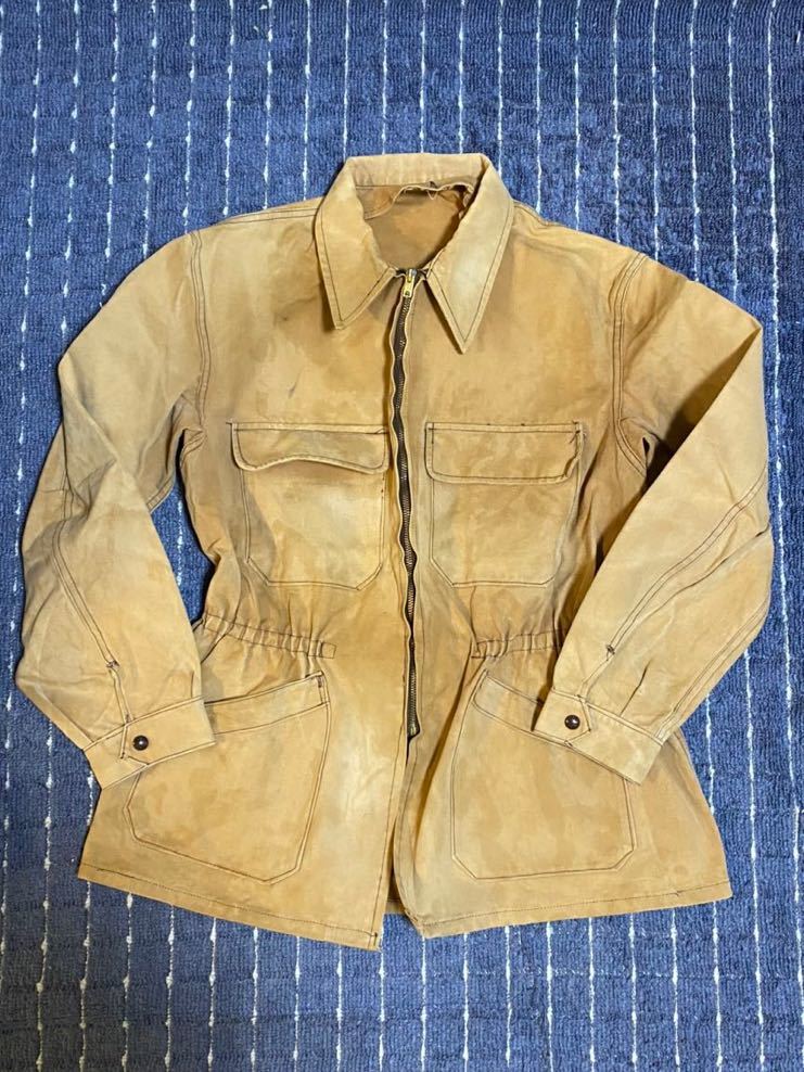 フランス ヴィンテージ ハンティングジャケット コットン ミリタリー　空軍　カバーオール