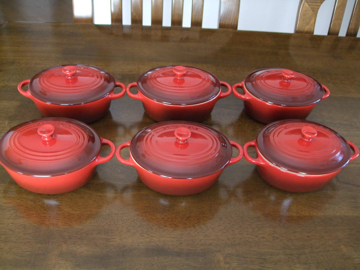 ル・クルーゼミニココット楕円形未使用 6個セット