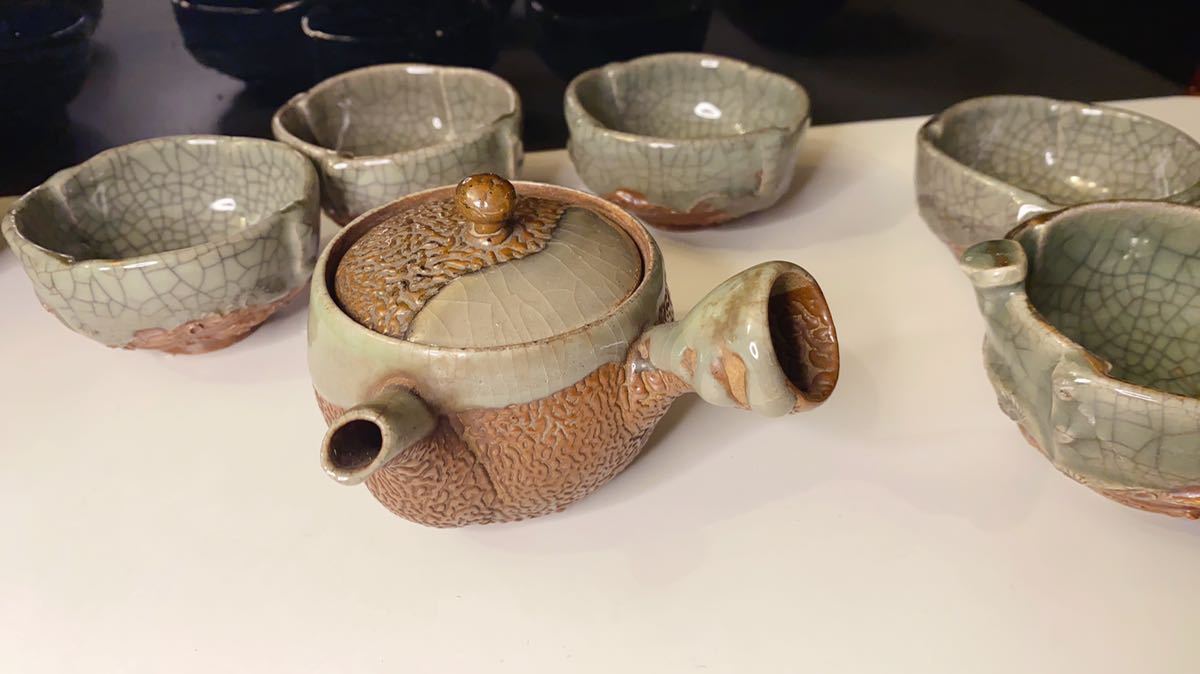 相馬焼 急須 | 茶器 茶器揃え D169 湯冷まし4点 湯呑5点 急須1