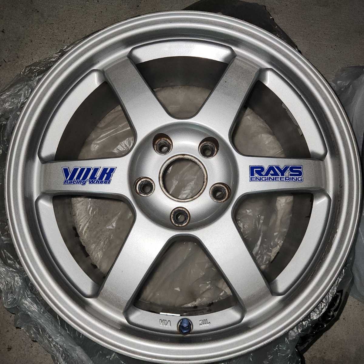 1円スタート RAYS レイズ VOLK RACING te37 17インチ 7.5J オフセット 