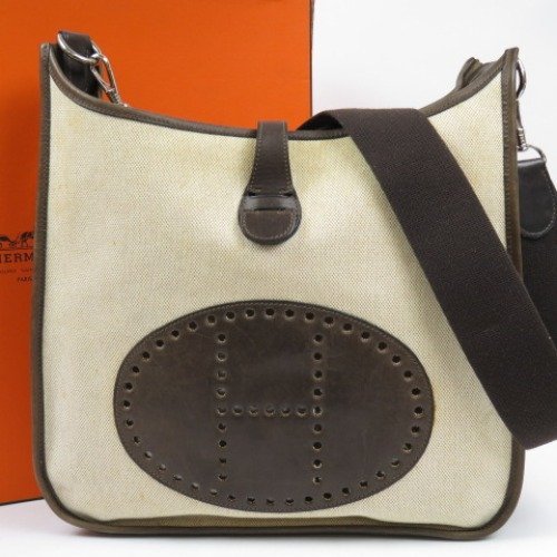 60957★1円スタート★HERMES エルメス エブリン1PM　ヴィンテージ ショルダーバッグ スイフト □H刻印 レディース