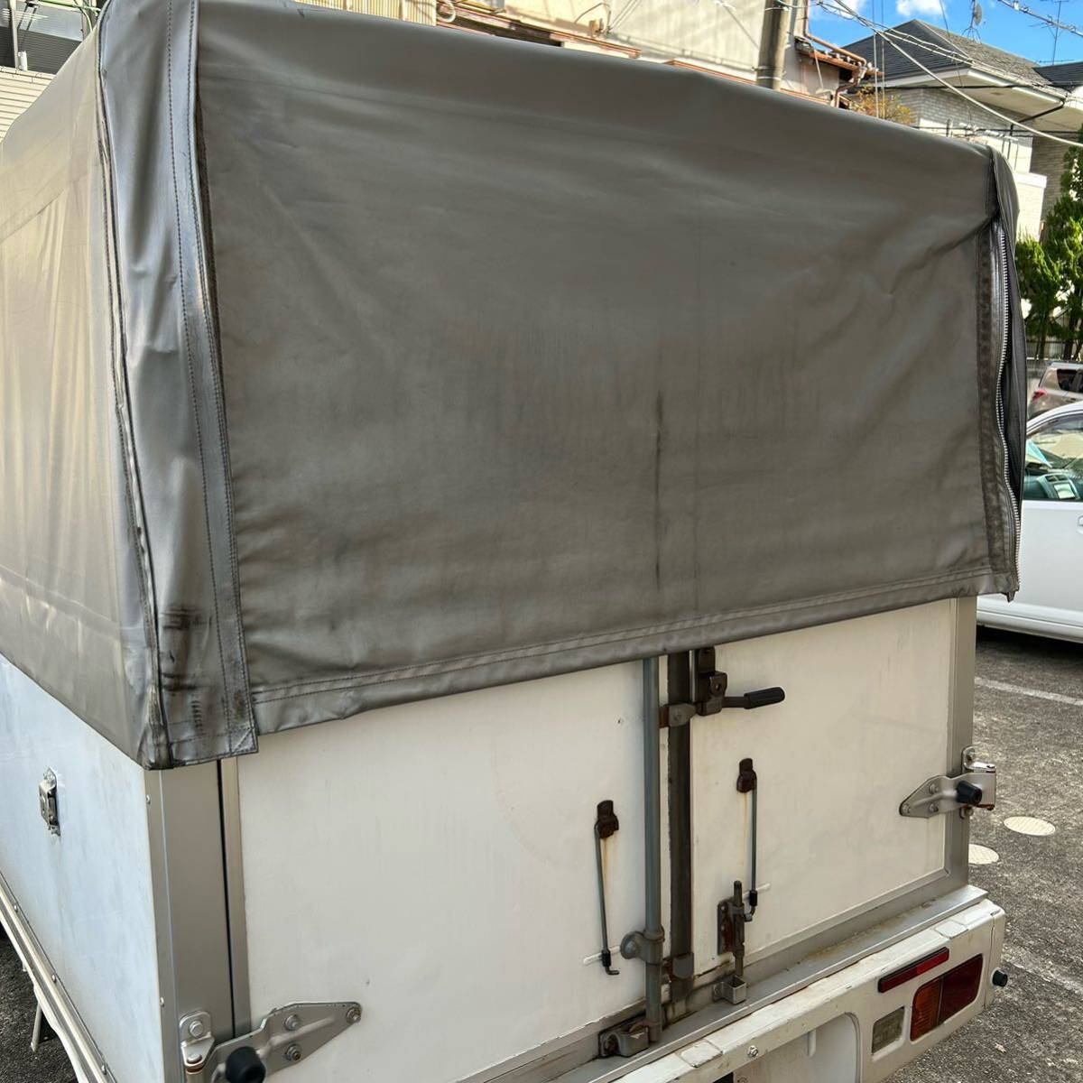 直接引取り限定！軽トラック用幌付コンテナ 荷箱 軽貨物 軽配送 軽運送 