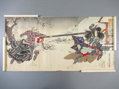 版画市川団十郎の暫図 文化遺産オンライン AJ563[浮世絵，市川團十郎