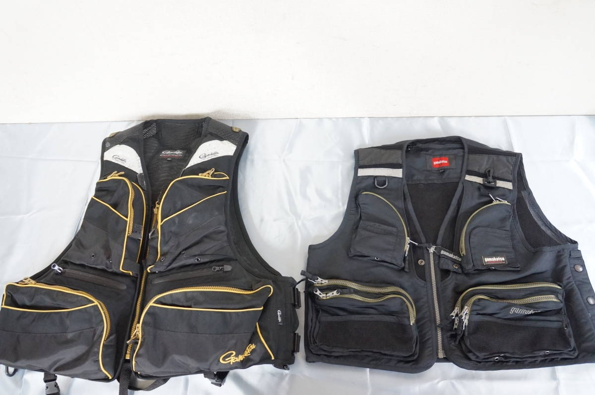 Gamakatsu がまかつ LLサイズ GM-2153 フローティングベスト GM-2245 フィッシングベスト 2点セット ジャケット うK01141401 