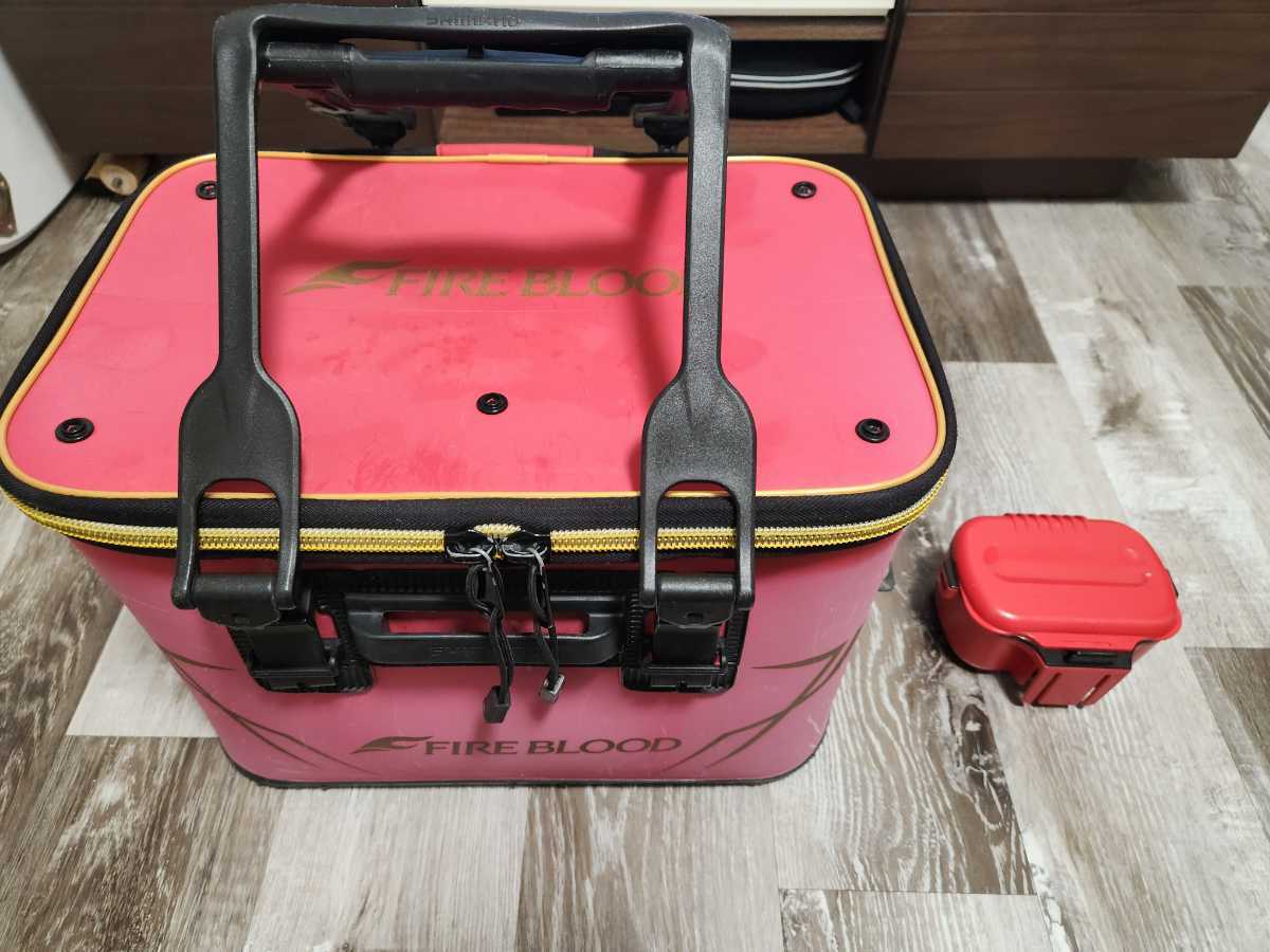 シマノ SHIMANO セミハードバッカン ファイアブラッド 40cm &ファイアブラッドサーモベイト(ステンレス)美品