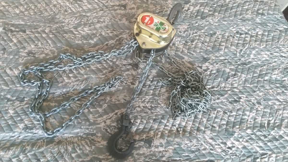 中古 象印 ホイストマン チェーンブロック HM3-100 HMⅢ-100 1t 1ton 1トン 揚程2.5M エレファント チェンブロック トルコン機能付き