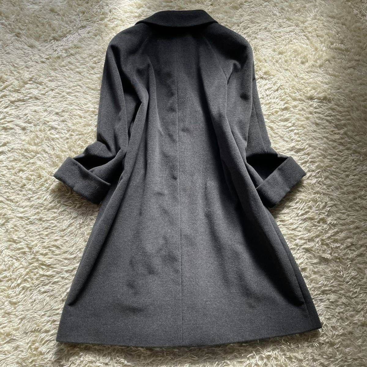 アンゴラ70%☆ シャドーチェック☆ BURBERRY ロングコート バーバリー