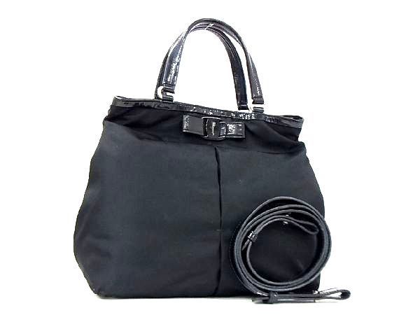 1円 □美品□ Salvatore Ferragamo フェラガモ AU21 E309 ヴァラリボン 