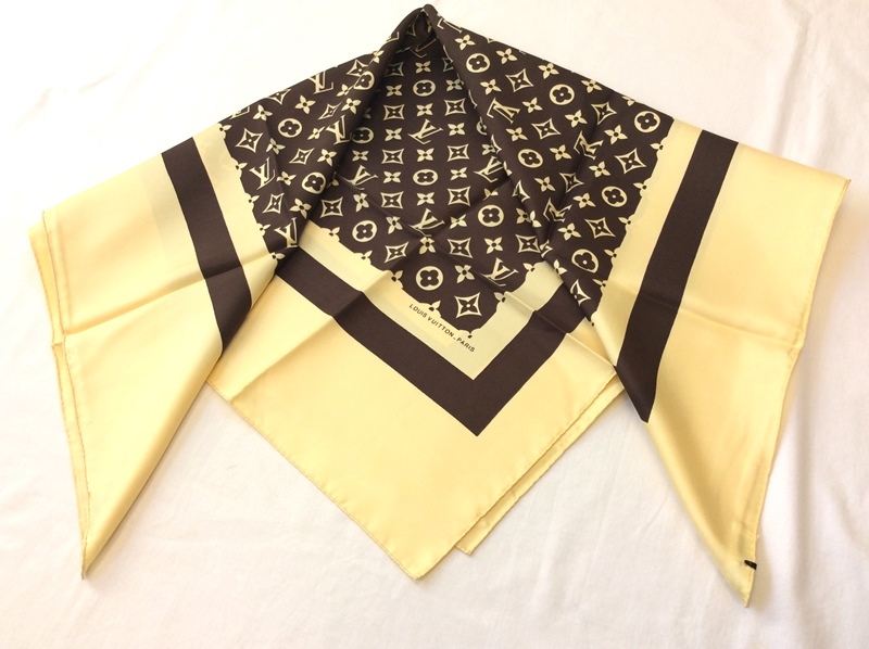 未使用品/訳アリ【ルイヴィトン LOUIS VUITTON】シルク100％ スカーフ