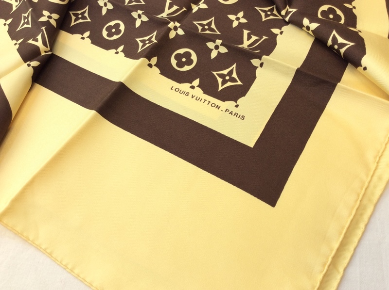 未使用品/訳アリ【ルイヴィトン LOUIS VUITTON】シルク100％ スカーフ