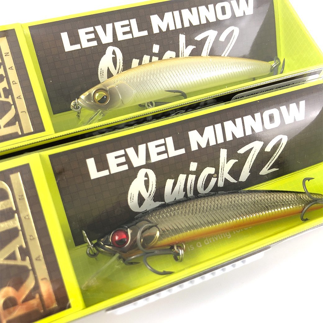 【2セット/未開封】レイドジャパン レベルミノー クイック72 | RAIDJAPAN LEVELMINNOW Quick72 ミノー バスルアー シャッド バス釣り