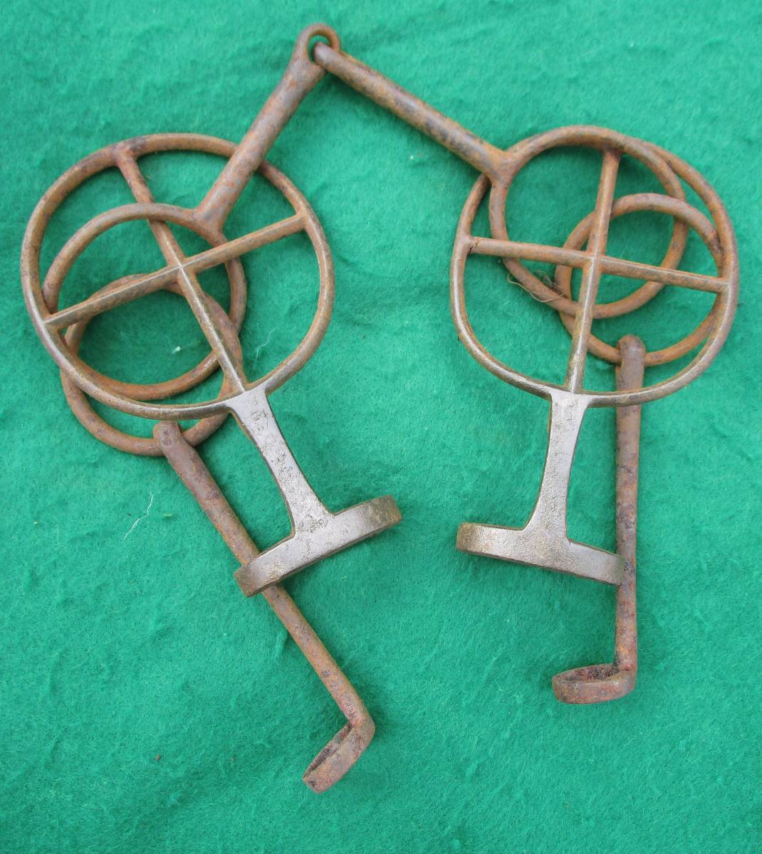 轡 くつわ 馬具 馬のくつわ 鉄製 在銘 さびあり 1個