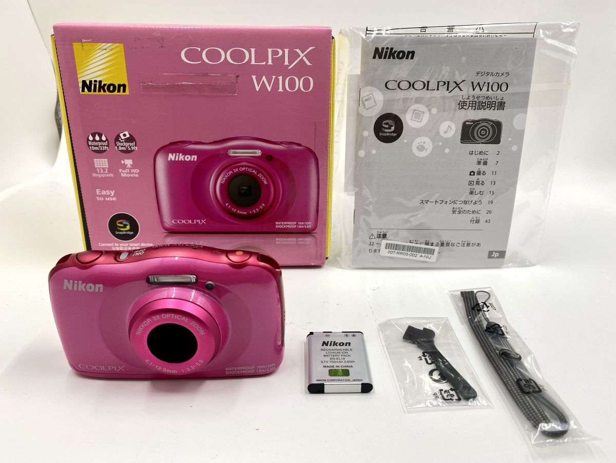Nikon デジタルカメラ COOLPIX W100 防水 W100PK クールピクス ピンク