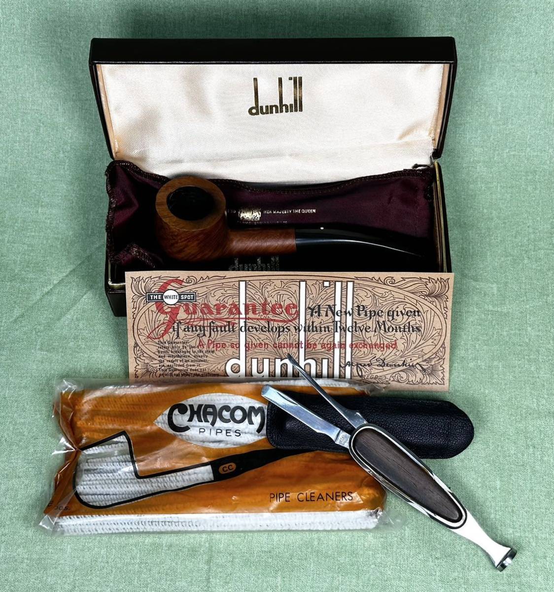 1円〜【dunhill パイプ】3406 DUNHILL ROOT BRIAR / MADE IN ENGLAND 25 /ダンヒル 喫煙具 ケース付 箱付き 