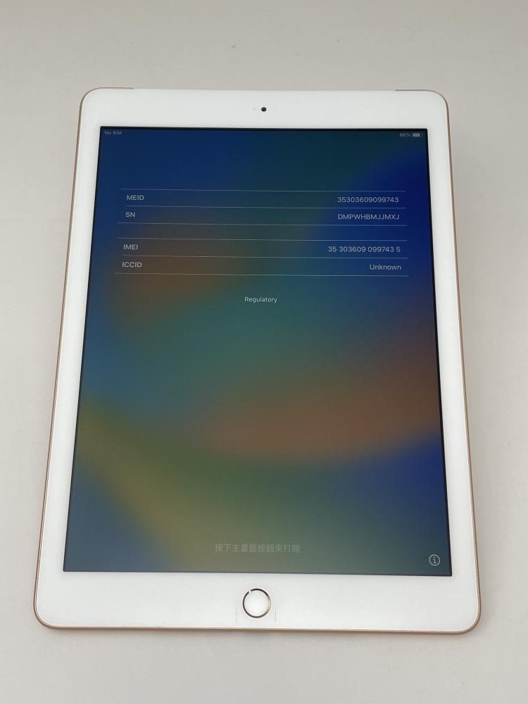 606【美品・制限○　白ロム】 iPad 第6世代 9.7インチ 32GB docomo ゴールド