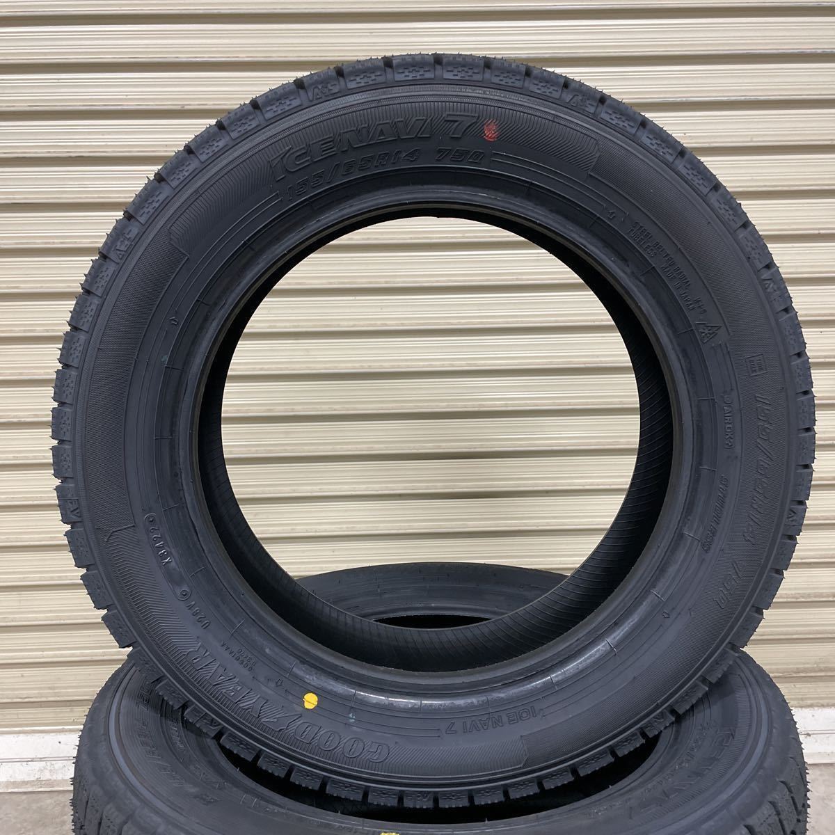 グッドイヤー スタッドレスタイヤ アイスナビ7 155/65R14 75Q 4本セット 2022年製 未使用品　軽カー等 155&frasl;65R14 0 グッドイヤー : 3ヶ月使用のみ 4本