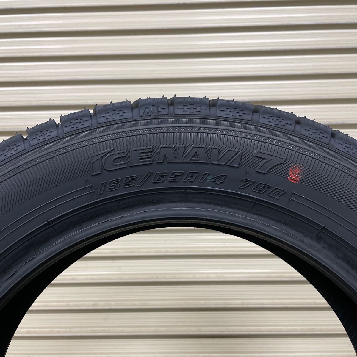 グッドイヤー スタッドレスタイヤ アイスナビ7 155/65R14 75Q 4本セット 2022年製 未使用品　軽カー等 155&frasl;65R14 0 グッドイヤー : 3ヶ月使用のみ 4本