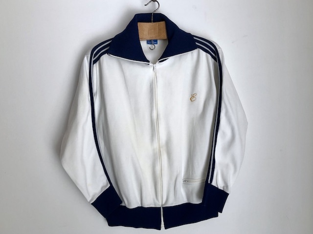 60年代1st(e)マークアディダスジャージ（フランス製）Blanc & Navy 紺