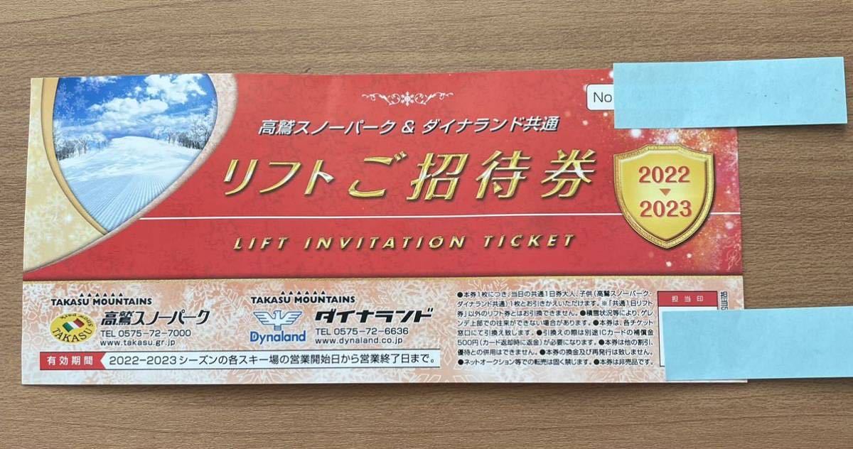 施設利用券 タカスマウンテンズ50%オフ券8枚＋高鷲ダイナ1日券