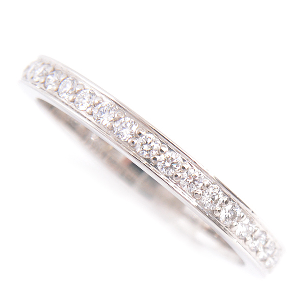 ティファニー 指輪 レディース ダイヤ ハーフ エタニティ リング 9号 プラチナ TIFFANY PT950 中古