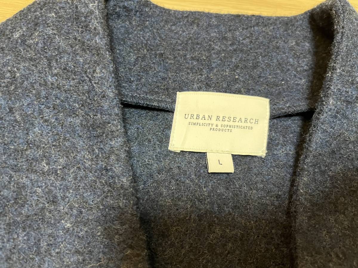 美品 URBAN RESEARCH アーバンリサーチ ノーカラー メルトン圧縮 