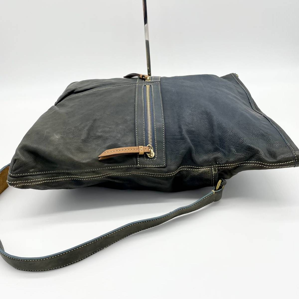 1円【美品】COACH コーチ 2way メンズ ビジネス A4 オールレザー 