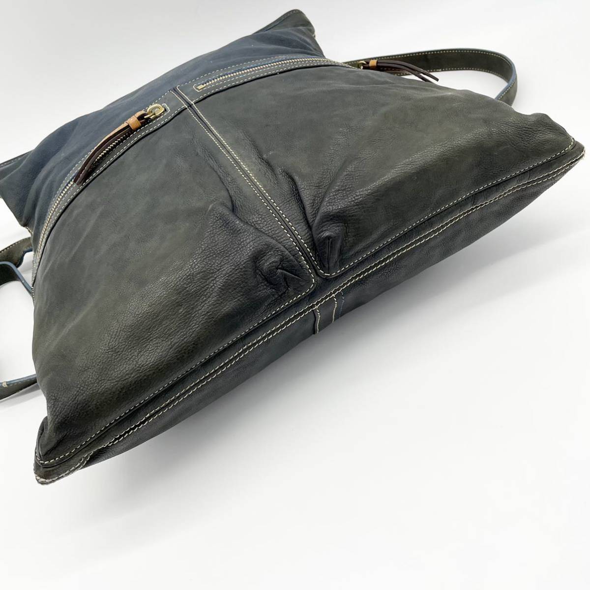1円【美品】COACH コーチ 2way メンズ ビジネス A4 オールレザー 