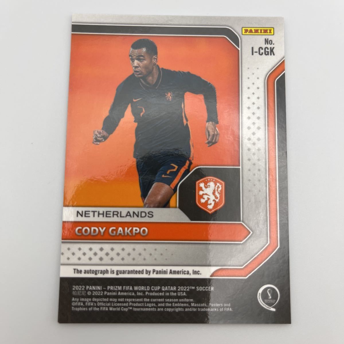 コーディガクポ Cody Gakpo 直筆 サインカード 2022 Panini Prizm FIFA