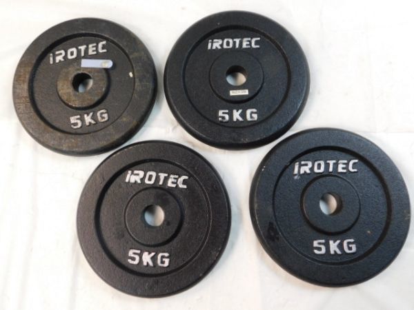 IROTEC 5kg×4 43☆IROTEC ダンベルプレート 5kg 4枚セット 総重量 19.2