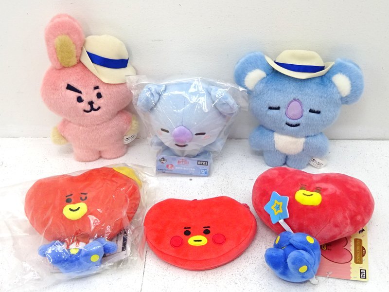 ☆中古☆BTS BT21 グッズ まとめ売りセット (ぬいぐるみ/ポーチ/ハンド