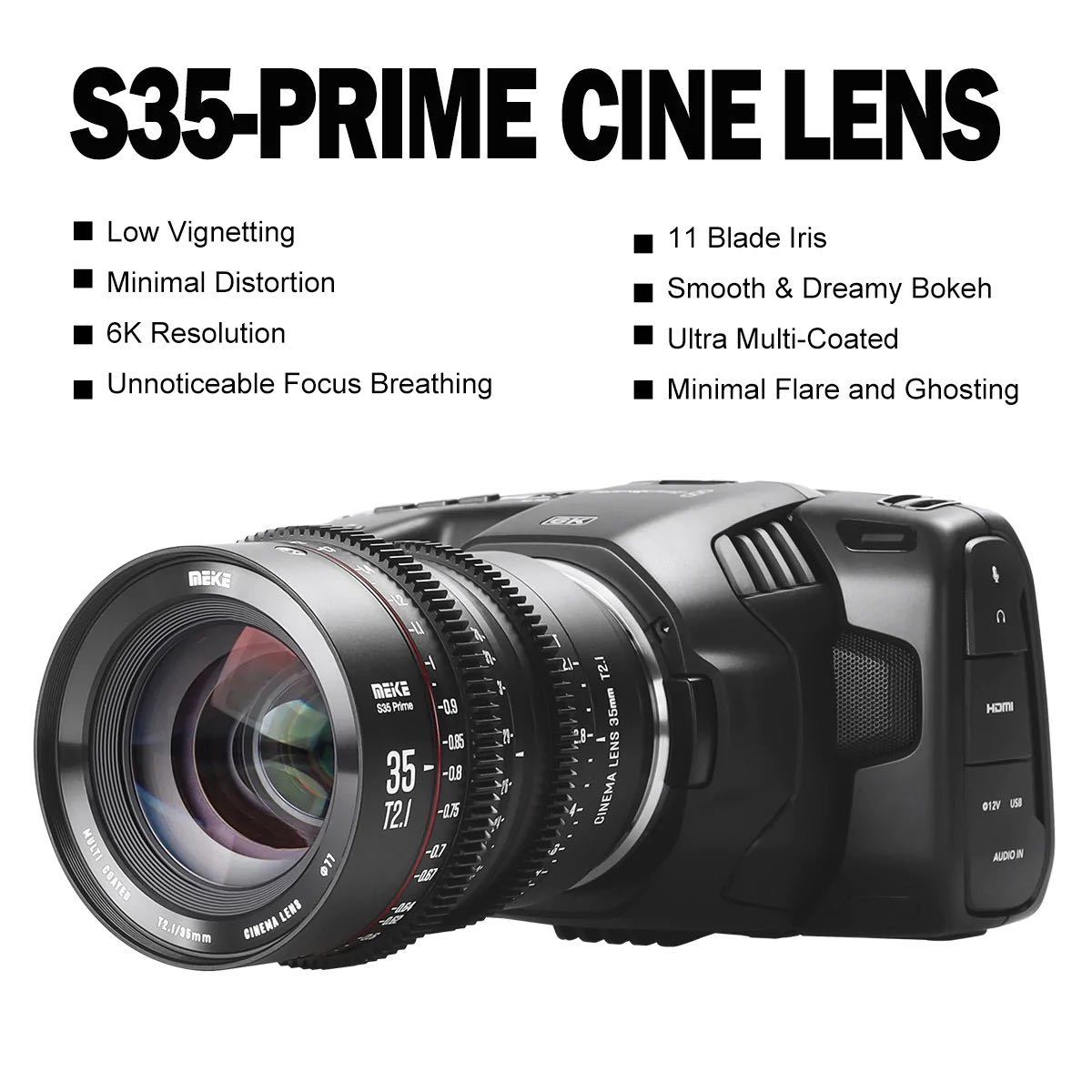 新品同様☆未使用品】Meike Prime Lens 35mm T2.1 EFマウント [定価 